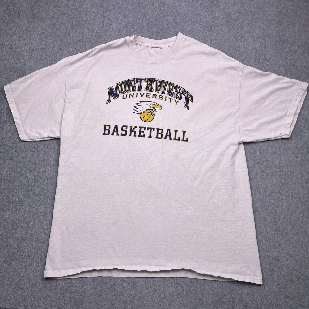 northwest university t-shirt white ncaa basketball short sleeve xl